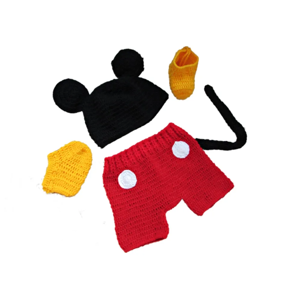 Fantasia Crochê Mickey Baby - Kit Perfeito para Fotos de Mesversário