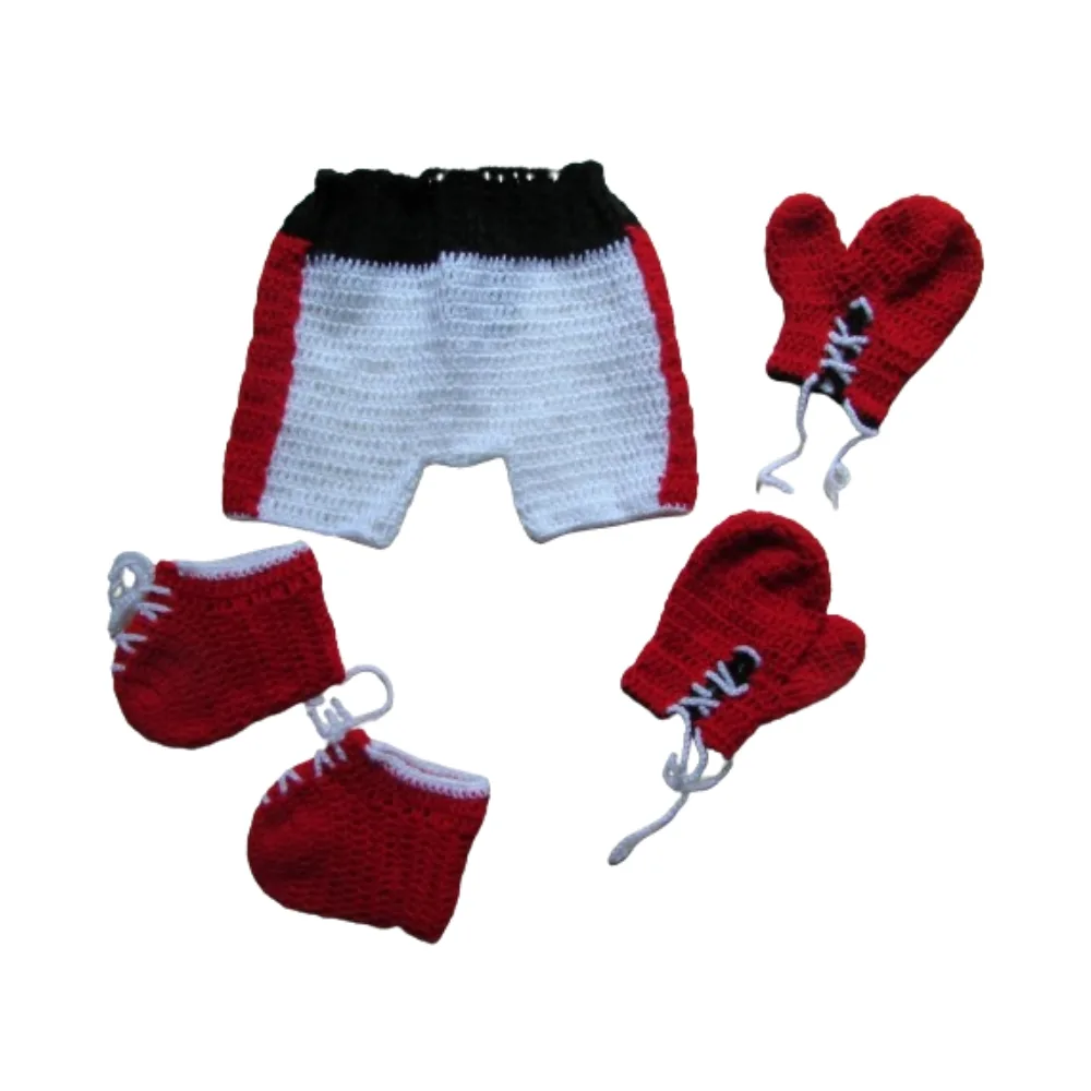 Fantasia Mêsversário Boxe- Branco, Vermelho e Preto
