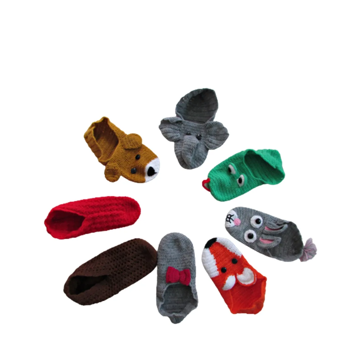Pantufas de Crochê Animais Fofos