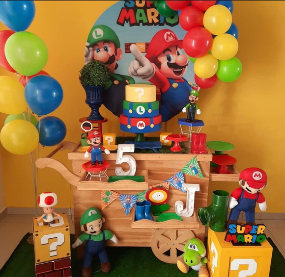 Decoração Super Mario Pocket Car Locação