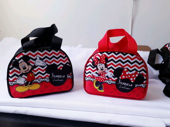 Bolsinha Mickey e Minnie vermelha