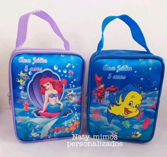 Bolsinha pequena sereia ariel