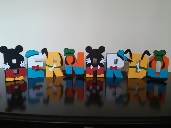 Letras 3D Turma do Mickey