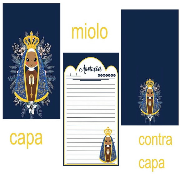 ARQUIVO DE CORTE BLOQUINHO DE ANOTAÇÕES Nsa Sra. Aparecida