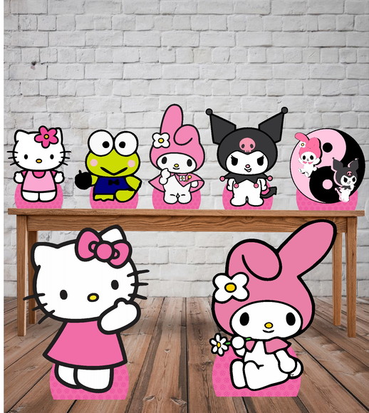 Kit Display Hello Kitty e Kuromi - mdf