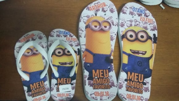 Chinelos Personalizados Minios