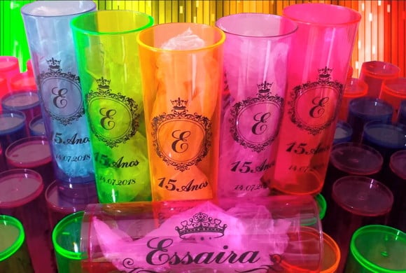Kit 100 Copos Long Drink Personalizados