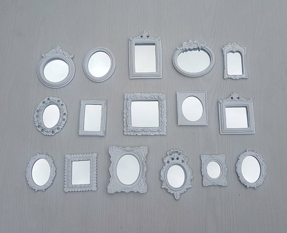 Composição Mini Espelhos Decorativos Branco Puro