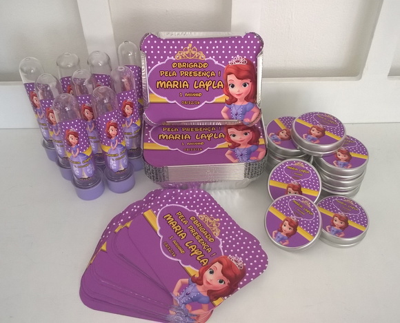 Kit Lembrancinha Princesa Sofia 60 Itens