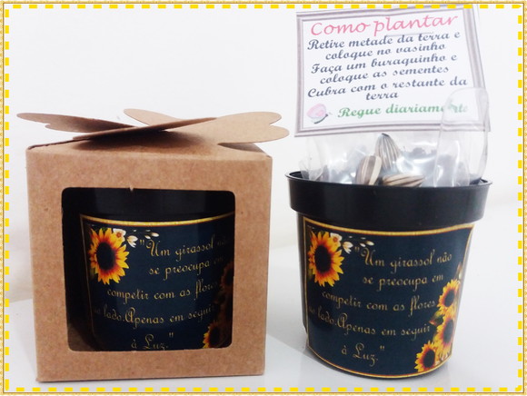 Lembrancinha para Plantar Girassol