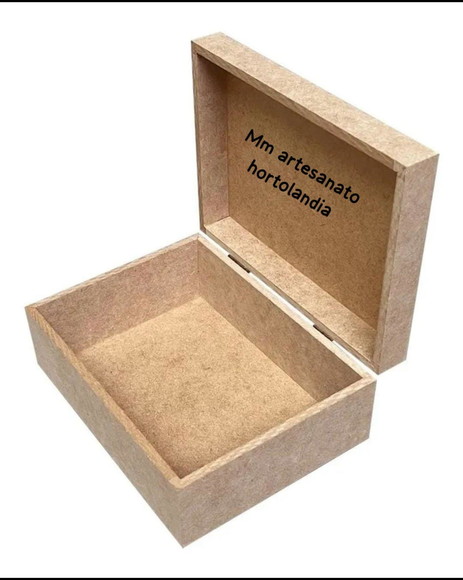 Caixa Retangular Tampa Dobradiças 24x20x10 mdf 6mm