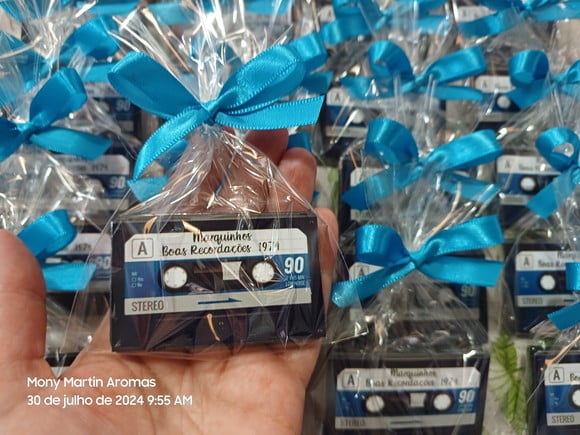 90 Lembrancinhas Sabonete Fita K7