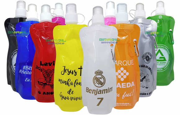 100 Squeezes Dobráveis Personalizados