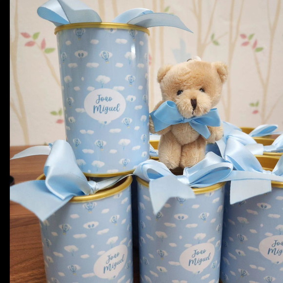 Ursinho Chaveiro 9cm + Cofrinho Gde Personalizado