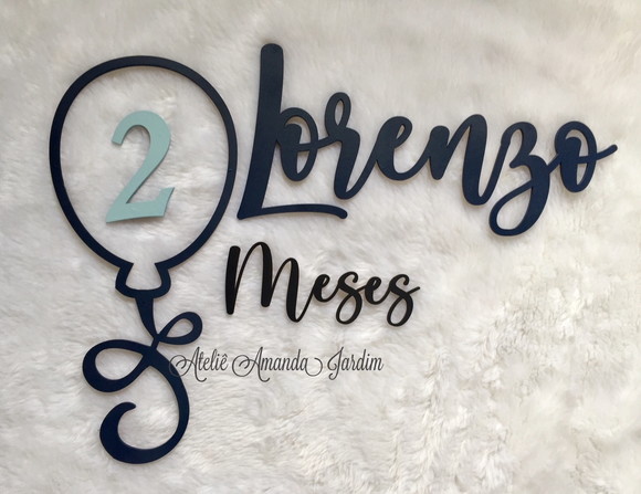 Kit de numeros para foto mesversario mdf com nome