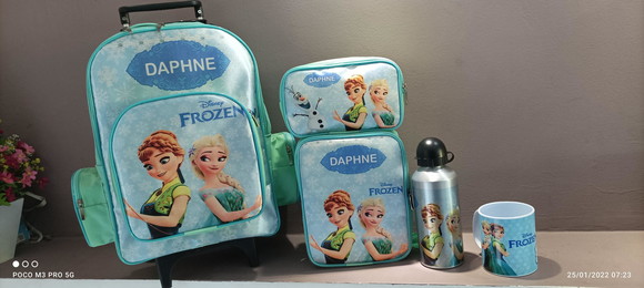 Kit Mochila Escolar Personalizado Frozen