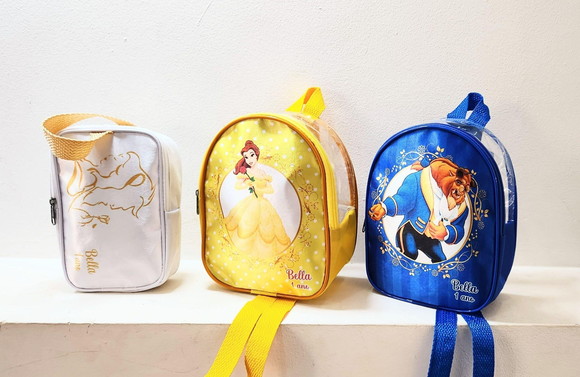 Mochila Personalizada Bela e a Fera