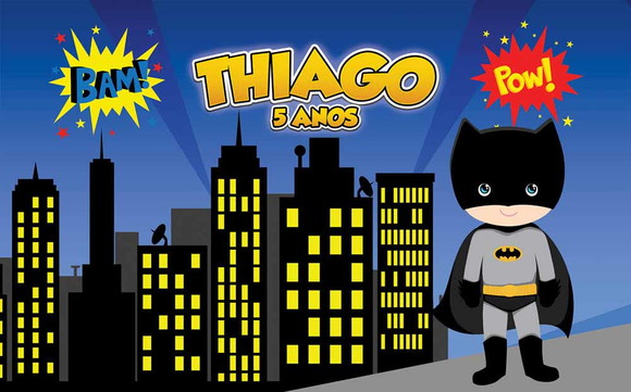 Painel Festa Tema Batman - Personalizado