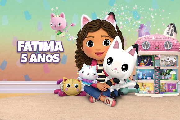 Painel Personalizado Festa Tema Gabby