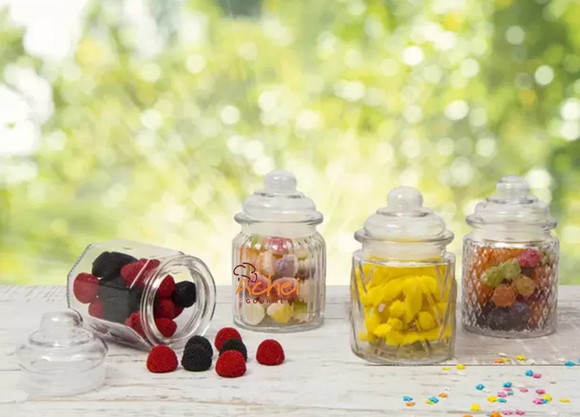 12 Potes em Vidro para Mantimentos 300ml para Cozinha