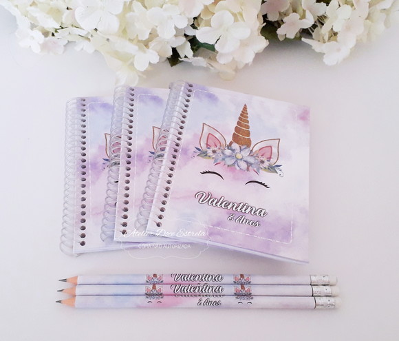 Caderno A6 Personalizado Unicórnio 2