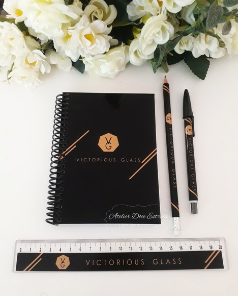 Kit com Caderno Corporativo Personalizado