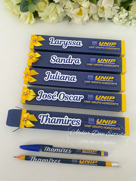 Lápis e Caneta Personalizado na Caixinha