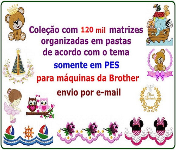 Matriz Bordado 120 Mil Matrizes Pes Por E-mail