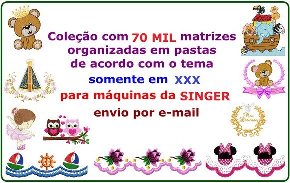 Matrizes Bordado Singer Xxx 70 Mil Matrizes