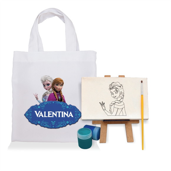 Kit Pintura com Sacolinha para Aniversário - Tema Frozen