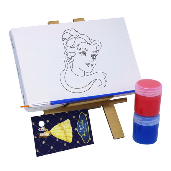 Lembrancinha para Aniversário Kit Pintura Tema Bela