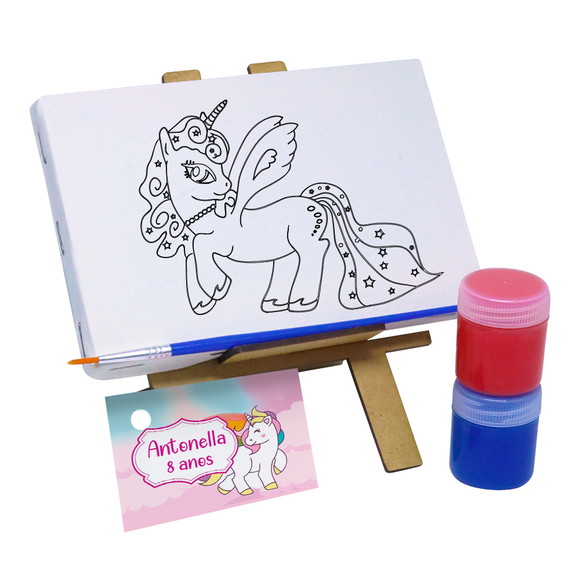 Lembrancinha para Aniversário Kit Pintura Tema Unicórnio