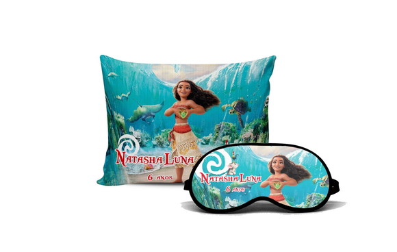 Kit Festa Moana Almofada Máscara Lembrancinha