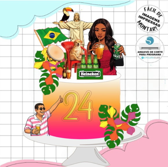 Arquivo de Corte Topo de Bolo - Brasilidades (2936d)