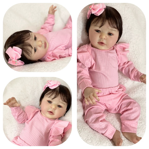Bebe Reborn Princesa Banho Silicone Realista Mama e Faz Xixi