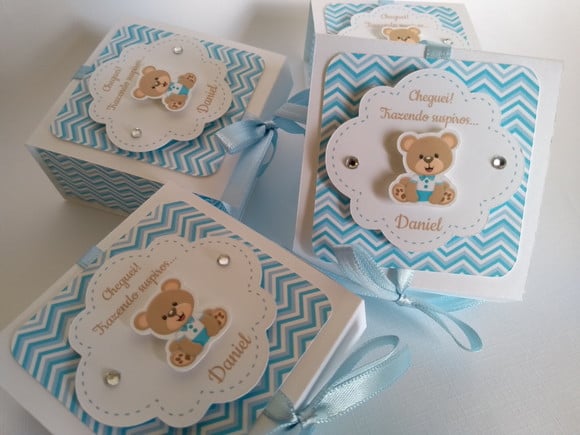 Lembrancinha Maternidade Urso Ursinho Caixa Suspiros