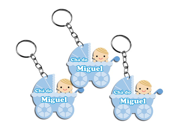 Chaveiro Infantil Chá de Bebê Menino personalizado