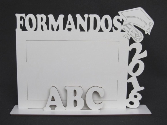 Porta-retrato Formatura Personalizado em mdf Laminado Branco
