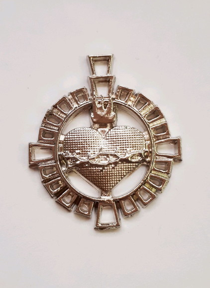 10 Entremeios Tipo Medalha Sagrado Coração de Jesus Níquel