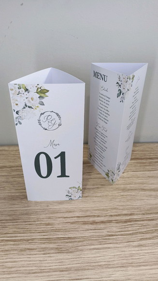 Menu Triangular 21x8,5cm