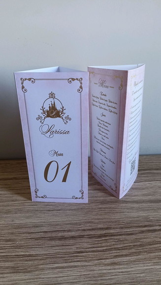 Menu Triangular 21x8,5cm