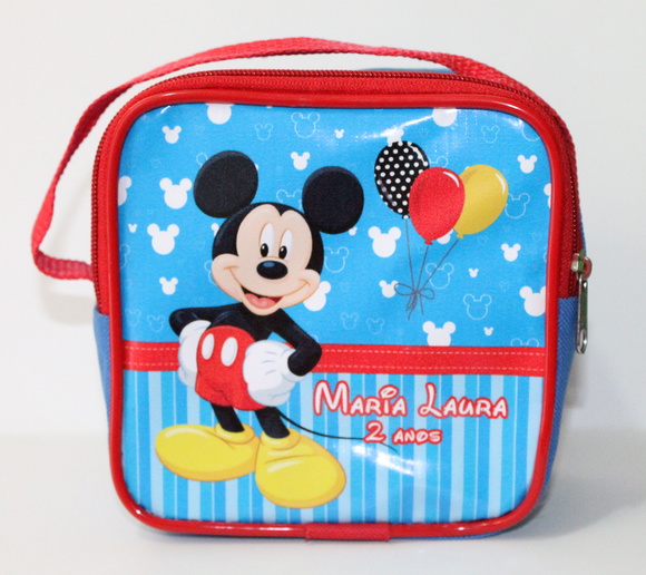 Lancheira Mickey Azul e vermelha