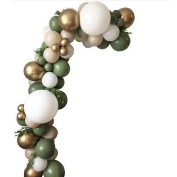Kit Arco Desconstruído Boho Balões Bexigas Verde Oliva