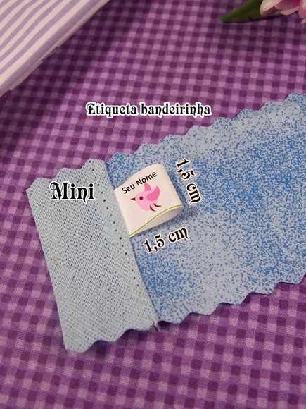 100 Etiquetas Bandeirinha Nylon 1,5 x 1,5 cm