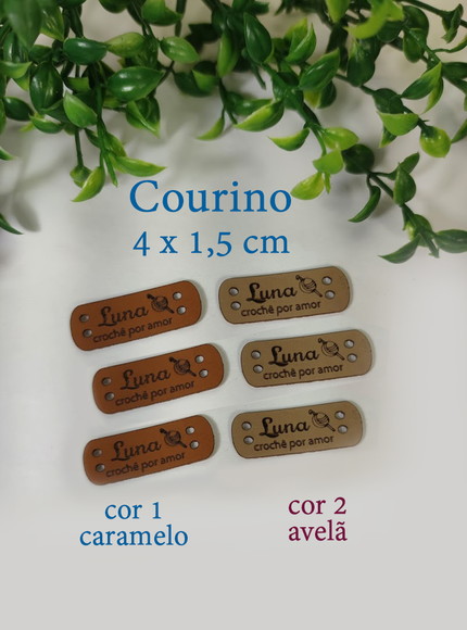 25 Etiquetas Courino 4 x 1,5 (gravação Laser)