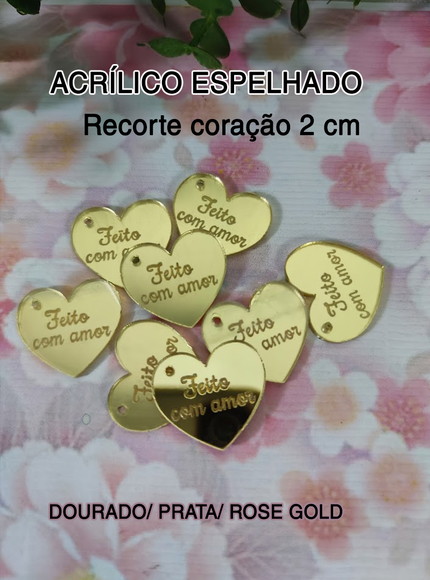 25 Pingentes (acrílico Espelhado)