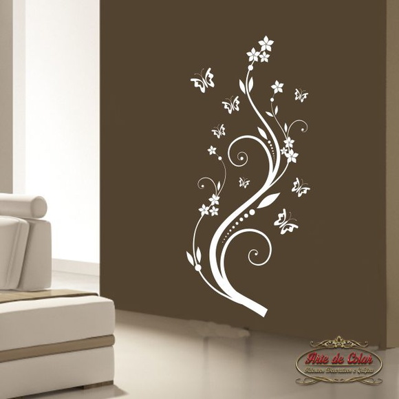 Adesivo de Parede - Floral 02 - Branco