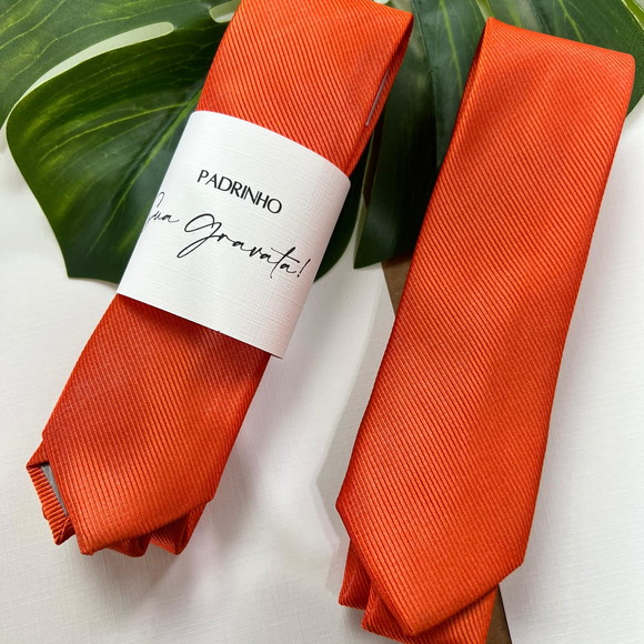 Gravata Padrinhos Laranja