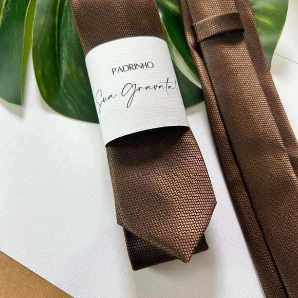 Gravata Padrinhos Marrom