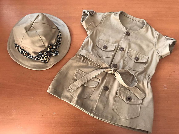 Fantasia Vestido Safari Feminino